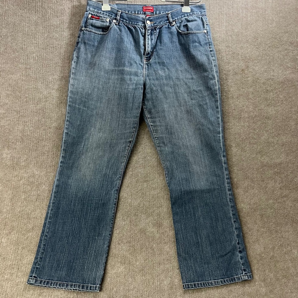 CHAPS Denim True American Brand Jeans Womens Size 14P Blue Bootcut